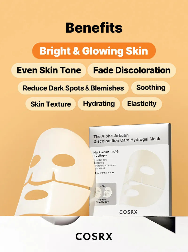 The Alpha-Arbutin Discoloration Care Hydrogel Mask_3ea-COSRX-HBYTALA