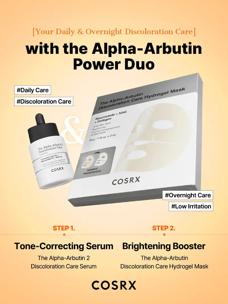 The Alpha-Arbutin Discoloration Care Hydrogel Mask_3ea-COSRX-HBYTALA