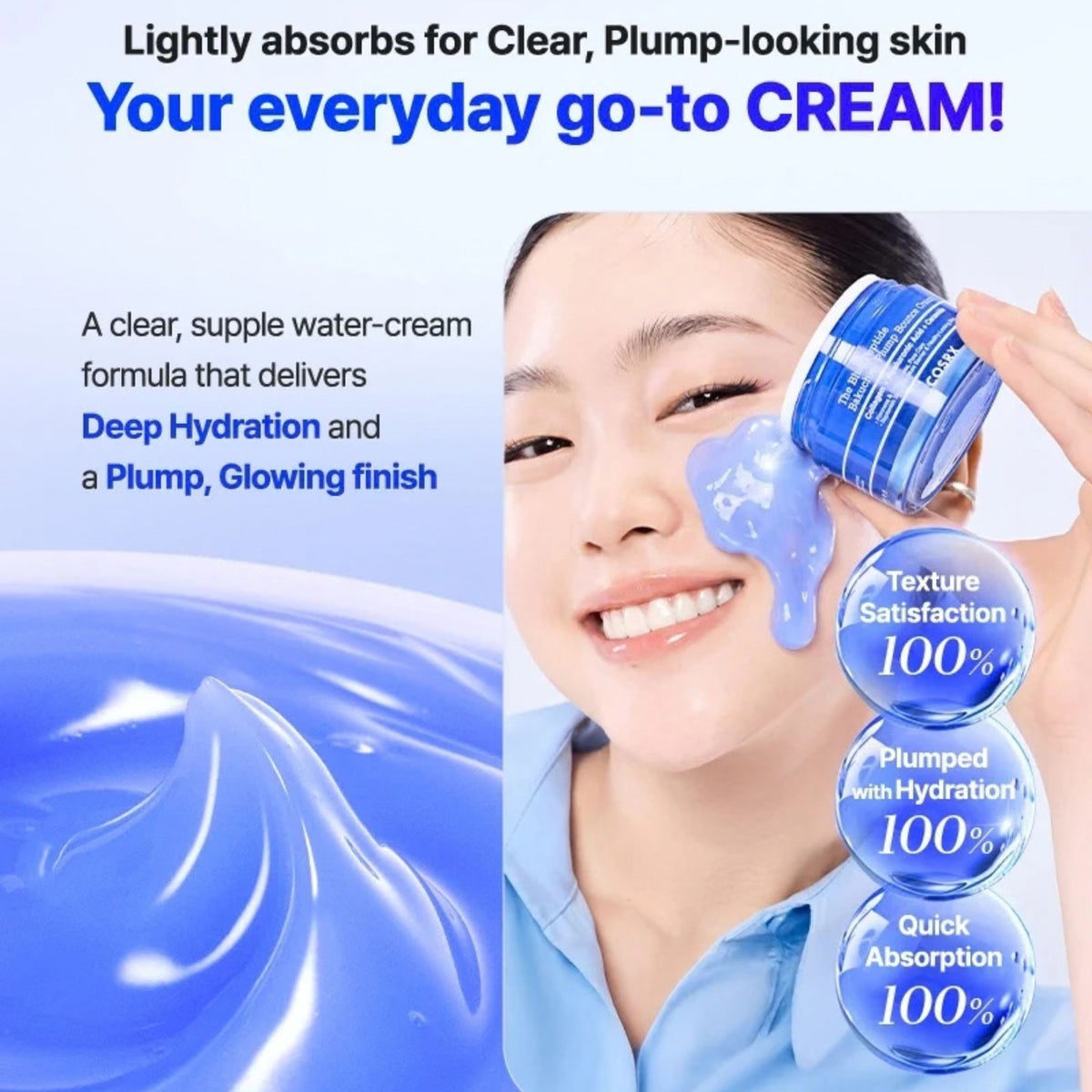The Blue Peptide Bakuchiol Plump Bounce Cream 50g-COSRX-HBYTALA