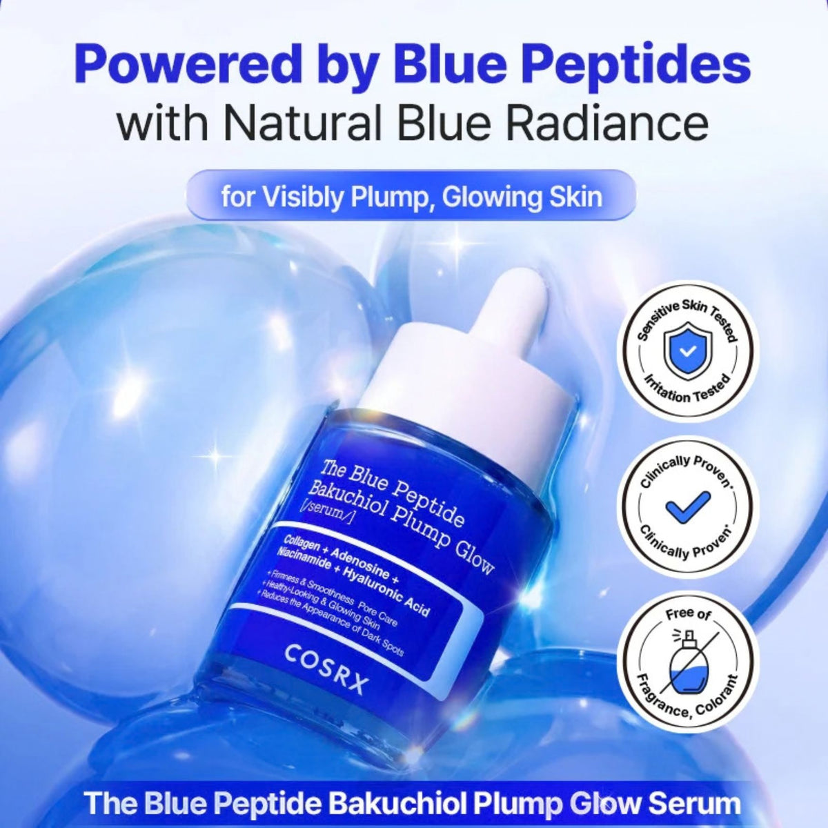 The Blue Peptide Bakuchiol Plump Glow Serum 50mL-COSRX-HBYTALA