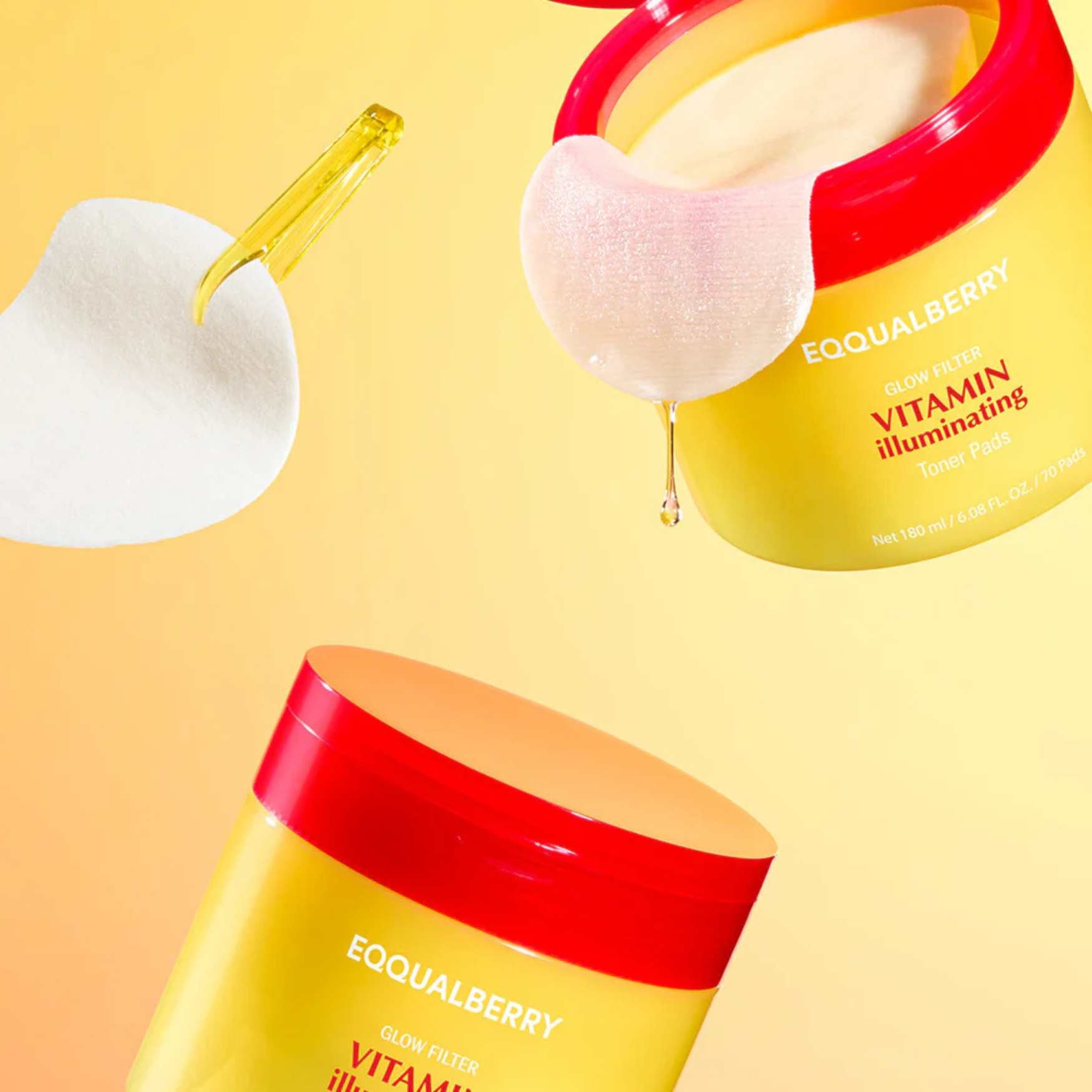 VITAMIN ILLUMINATING TONER PADS 180 ML / 70 PADS-EQQUALBERRY-HBYTALA