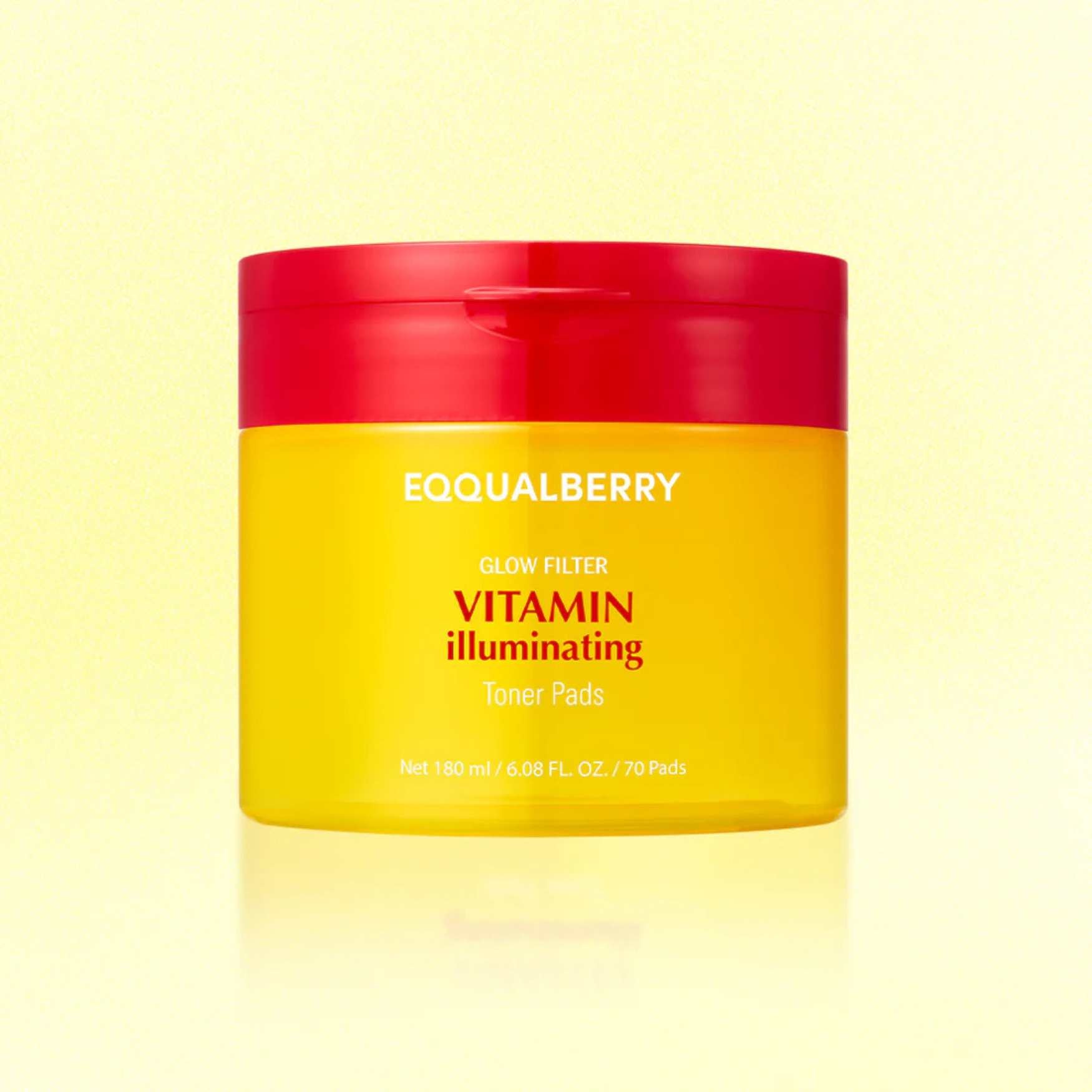 VITAMIN ILLUMINATING TONER PADS 180 ML / 70 PADS-EQQUALBERRY-HBYTALA