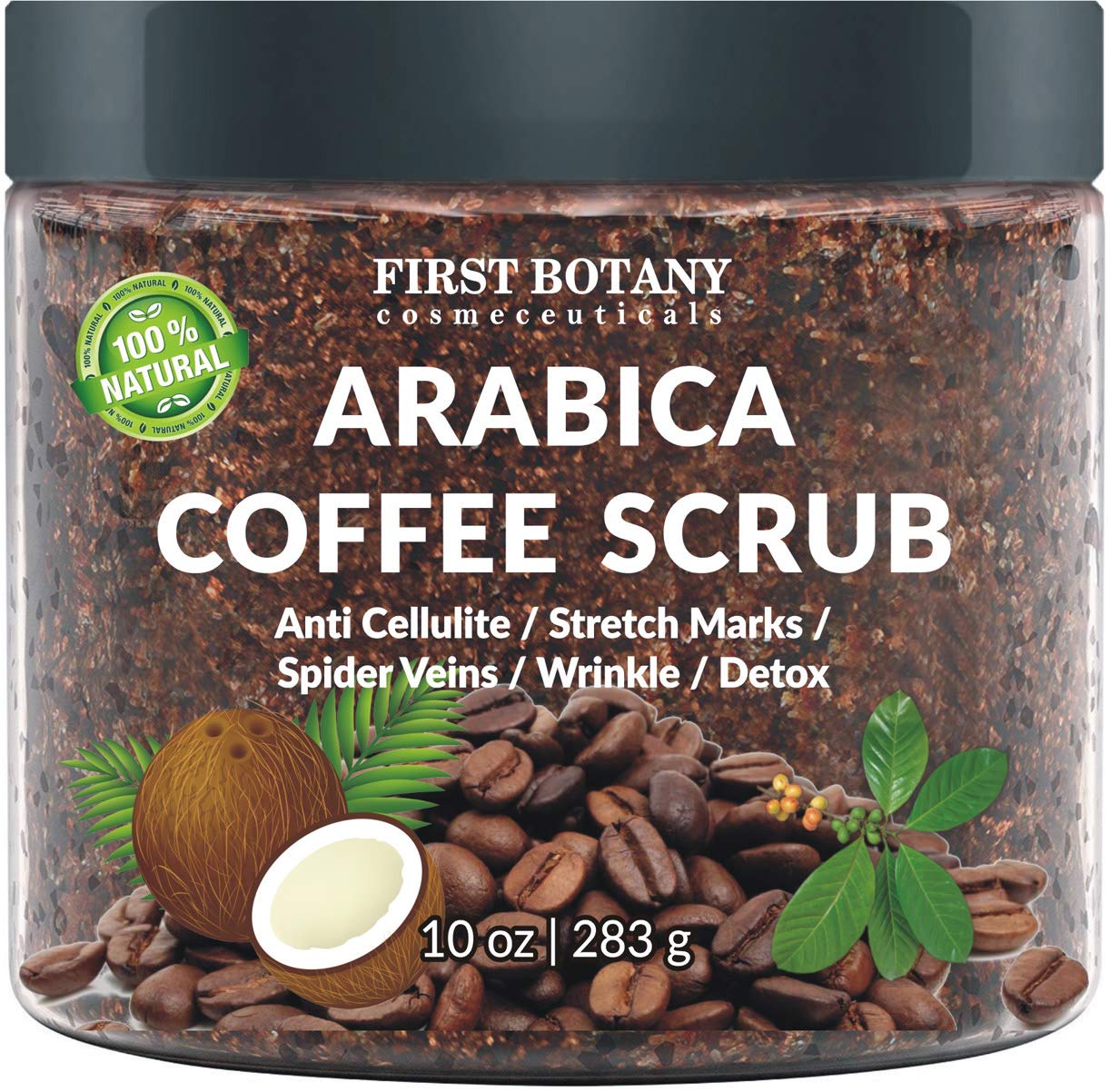 Coffee Scrub with Organic Coffee-FIRST BOTANY COSMECEUTICALS-HBYTALA